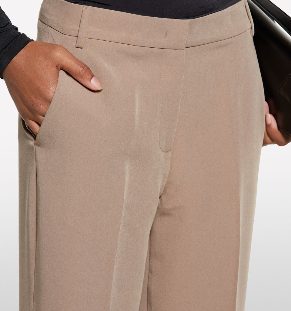 Brown palazzo trousers - women's palazzo trousers - Brown | Sisley image number 4